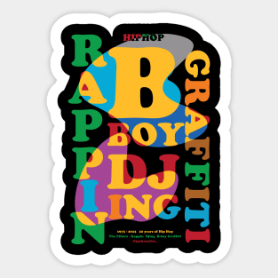 Hip Hop Pillars Colour tee Sticker